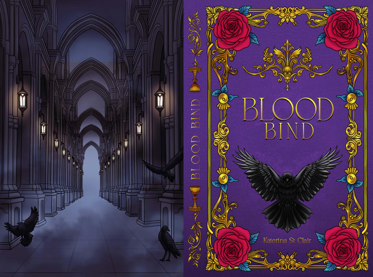 Book cover back and spine